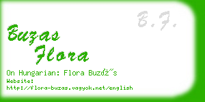 buzas flora business card